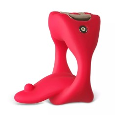 Inel penis Mouth with Tongue Red