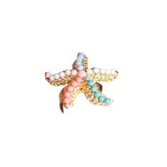 Inel fantezie, Stea de mare, Multicolor, Marimea Universal, BR82