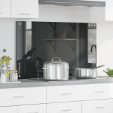 vidaXL Contrablat bucătărie gri &icirc;nchis 100x60x0.6 cm sticlă securizată
