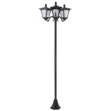 Lampa solara tip felinar pentru gradina, 3 LED, 51.5x47x182.5 cm