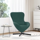 vidaXL Scaun tip ou, verde &icirc;nchis, catifea