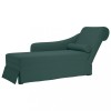 VidaXL Sezlong cu suport și cotieră dreaptă catifea verde &icirc;nchis 4009784