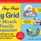 2023 Amy Knapp&#039;s Big Grid Family Organizer Wall Calendar: August 2022-December 2023