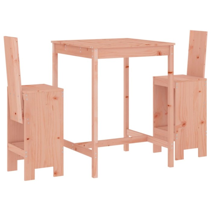 Set bar de gradina, 3 piese, lemn masiv douglas
