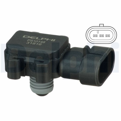 DELPHI PS10148 Senzor, presiune galerie admisie foto