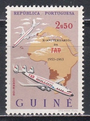 Guineea Portugheza 1963 - A 10-a aniversare a TAP Air Portugal, MNH foto