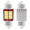 Set 2 becuri auto Vertex LED , C5W SV8.5-8, 10SMD 4014, 2W, 31mm, Canbus, 12-24V, leduri alb sofit Festoon