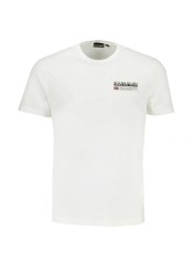 Tricou barbati, cu imprimeu cu logo, Regular fit, Alb, L foto