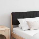 VidaXL Tăblie tapițată Negru 140 cm Lemn de pin masiv 879231