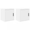 vidaXL Dulapuri de perete de garaj 2 buc Lemn artificial alb 860626