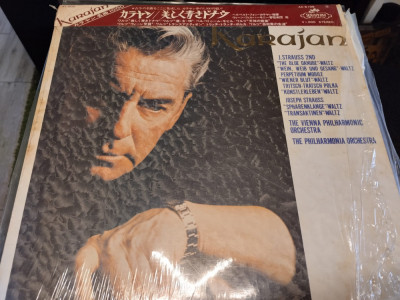 Vinil &amp;quot;Japan Press&amp;quot; J. Strauss 2nd / Joseph Strauss - Herbert von Karajan (EX) foto