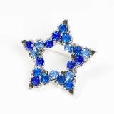 Brosa martisor stea cu pietre albastre