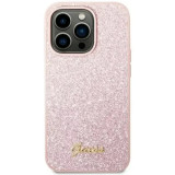 Cumpara ieftin Husa Cover Guess Glitter PC/TPU Flakes Metal Logo pentru iPhone 14 Pro Pink