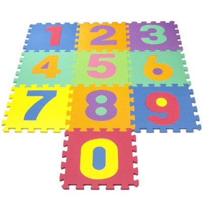 Covor Puzzle pentru Protectie Pardoseala Design Educational, Dezvolta coordonarea Mana-Ochi, Creativitatea, Multicolor, 10bucati/set MyStyle&amp;reg; foto
