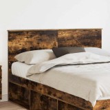 vidaXL Tăblie cap cu headboard Stejar fumuriu 140 cm Lemn compozit 888424