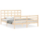 Cumpara ieftin Cadru de pat cu tablie, 160x200 cm, lemn masiv