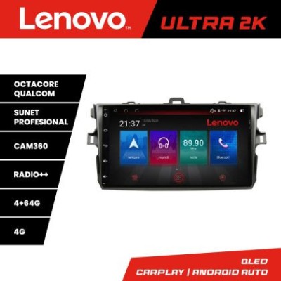 Navigatie Toyota Corolla Lenovo Kit-063 8 core QLED Qualcomm 4+64 360 Android Waze USB Navigatie Internet Youtube Radio CarStore Technology foto