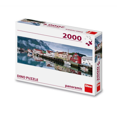 Puzzle panoramic, Orasul pescarilor, 2000 piese &amp;ndash; DINO TOYS foto