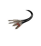 Cablu 2x RCA tata la 2x Jack 6.35 mm mono 3m ibiza