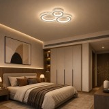 Lustra LED Alessandro DESIGN NOVA ROTONDA 75W RGB Telecomanda Dimabila Cristal 3 Cercuri Lumina Rece/Calda/Neutra Alb