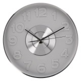 Cumpara ieftin Ceas perete aluminiu argintiu gri 40 cm
