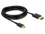 Cablu HDMI Micro HDMI DELOCK 4,5m Negru 36AWG Metalic 84785