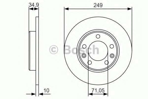 Disc frana PEUGEOT 308 II (2013 - 2016) BOSCH 0 986 479 C23