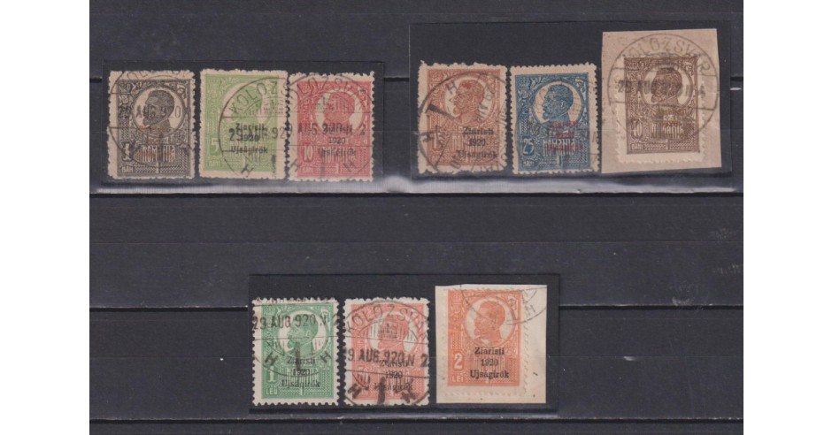 ROMANIA EMISIUNEA ZIARISTI 1920 SERIA DE 9 VALORI STAMPILAT ...