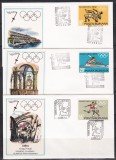 Romania 1972,LP 787,788-Preolimpiada Munchen, Serie+Colita, Set 7 FDC-uri,3 Poze, Stampilat