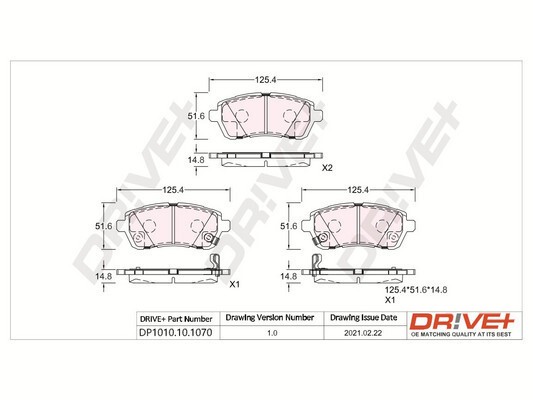Dr!ve+ DP1010.10.1070 set placute frana,frana disc