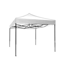 Cort tip Pavilion, ALB 3x3m, Prelata Impermeabila, Pliabil, Structura Metalica Solida, Pentru Curte, Gradina, Evenimente