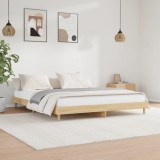 VidaXL Cadru de pat fără saltea Stejar Sonoma 200x200cm Lemn prelucrat