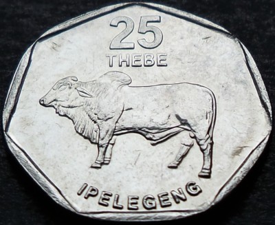 Moneda exotica 25 THEBE - BOTSWANA, anul 1999 * cod 3062 foto