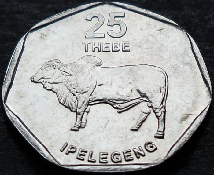 Moneda exotica 25 THEBE - BOTSWANA, anul 1999 * cod 3062