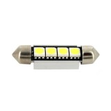 Led bec T10x41 4x5050 alb rece CanBus vrac
