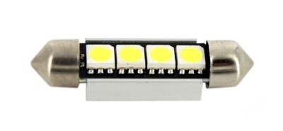 Led bec T10x41 4x5050 alb rece CanBus vrac foto