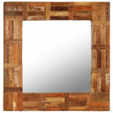 Oglinda de perete, 60 x 60 cm, lemn masiv reciclat GartenMobel Dekor, vidaXL