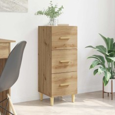 vidaXL Bufet stejar artizanal 34.5 x 34 x 90 cm Lemn compozit 880935