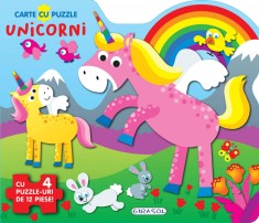 Carte cu puzzle - Unicorni foto