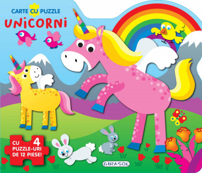 Carte cu puzzle - Unicorni PlayLearn Toys foto