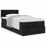Gossi cadru de pat otoman cu saltea tesatura neagra 100x200cm