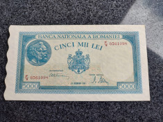 Bancnota cinci mii lei 20 decembrie 1945 , 5000 lei 1945 !! foto