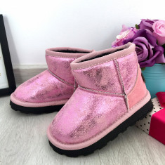 Cizme imblanite de iarna ugg roz pt fete 24 29 30 31 35 cod 0169