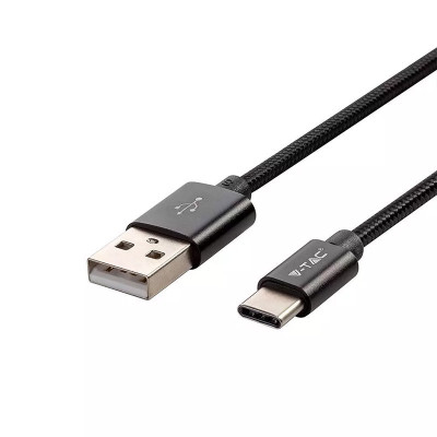 Cablu USB TYPE C 1m negru 2.4A PLATINUM EDITION V-Tac SKU-8491 foto