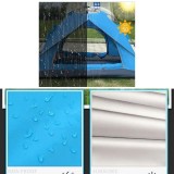 Cort automat de 2-3 persoane pentru camping, Impermeabil, Rezistent UV, Plasa anti-tantari, Poliester 170T si Panza Oxford 210D,