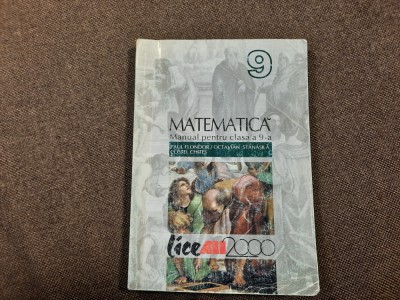 MATEMATICA MANUAL PENTRU CLASA A IX A COSTEL CHITES/ O STANASILA foto