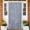 Gossi perdea pentru insecte, albastru si alb, 100x230 cm, chenille