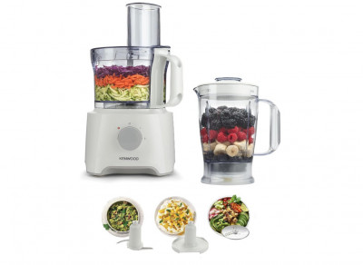 Robot de bucatarie Kenwood, bol de 2.1L si blender de 1.2L, 800 W, FDP301WH, alb - RESIGILAT foto