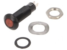 Lampă de control LED roșie 12-28V &Oslash;8.1mm