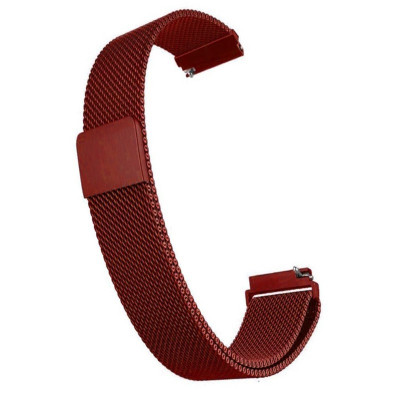 Curea Milanese Loop compatibila Samsung Galaxy Watch 46mm, Telescoape QR, Metalic Red foto
